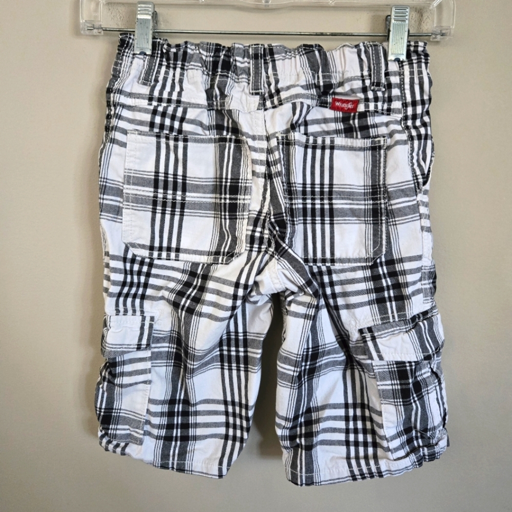 Wrangler Kids Boys 10 Plaid Cargo Shorts Husky